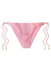 Vix Paula Hermanny Woman Salar Shaye Embellished Tie-dyed Bikini Briefs Baby Pink