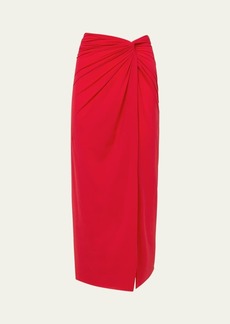 Vix Solid Karen Midi Skirt