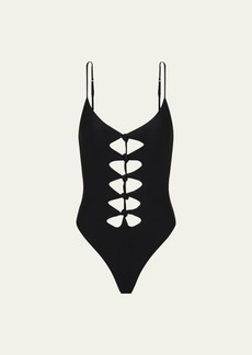 Vix Solid Megan Brazilian One-Piece Swimsuit