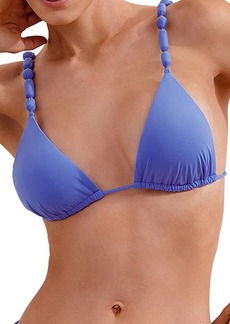 ViX Swimwear Atena Solid Beaded Triangle Bikini Top