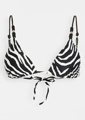 ViX Swimwear Florella Black Trim Roll Tri Bikini Top