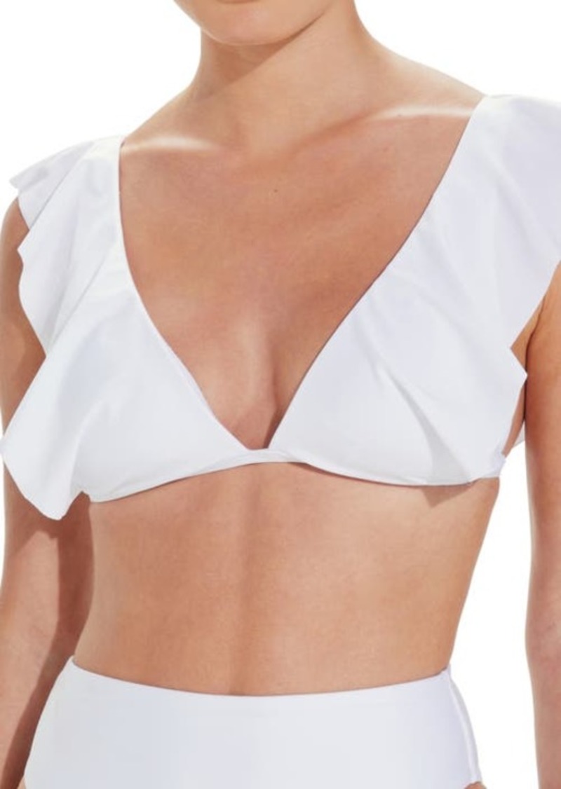 ViX Swimwear Liz Solid Ruffle Bikini Top