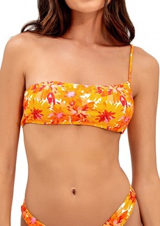 ViX Swimwear Lowana Floral Single Strap Bikini Top in Yellow/Orange Multi at Nordstrom Rack