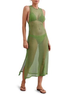 ViX Swimwear Twist Solid Midi Cover-Up Dress