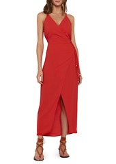 ViX Swimwear ViX Solid Cyndi Cover-Up Wrap Dress in Red at Nordstrom
