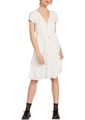 Volcom Anytime N Place Solid Front Tie Dress