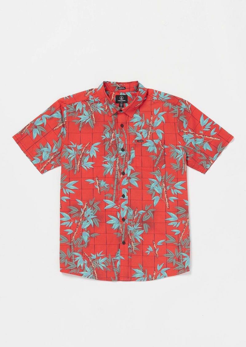 Volcom Bamboozeled Floral Short Sleeve Shirt - Flash Red