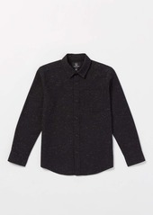 Volcom Big Boys Play Date Knight Long Sleeve Shirt - Black