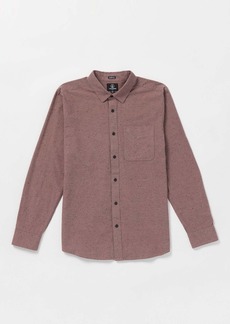 Volcom Date Knight Long Sleeve Shirt - Bordeaux Brown