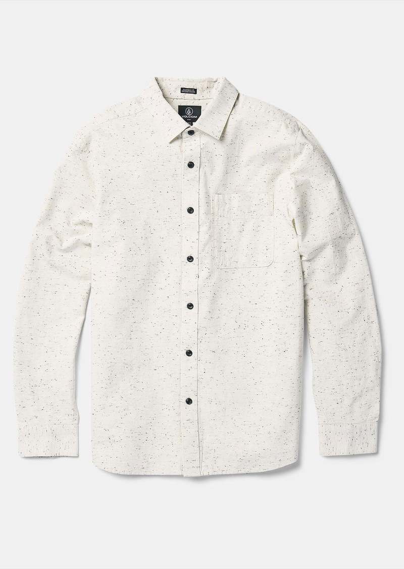 Volcom Date Knight Long Sleeve Shirt - Off White