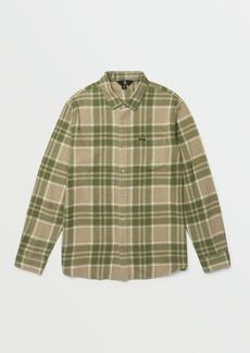 Volcom Leland Long Sleeve Flannel - Khaki