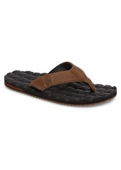 Volcom 'Recliner' Leather Flip Flop in Brown Leather at Nordstrom