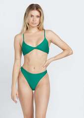 Volcom Simply Seamless V-Neck Bikini Top - Emerald Green