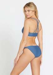 Volcom Simply Solid Hipster Bikini Bottom - Washed Blue