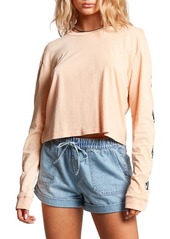 The Volcom Stones Crop Graphic Tee in Melon at Nordstrom