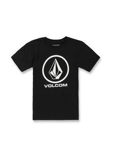 Volcom Big Boys Crisp Stone Graphic Short Sleeve T-shirt - Black