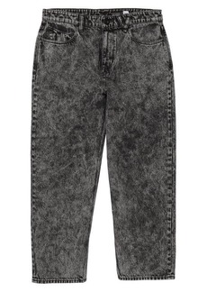 Volcom Billow Acid Wash Loose Tapered Fit Jeans in Light Acid Black at Nordstrom