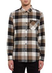 Volcom Caden Plaid Flannel Button-Up Shirt