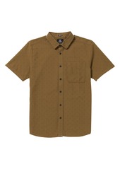 Volcom Date Knight Short Sleeve Button-Up Shirt in Mud at Nordstrom Rack