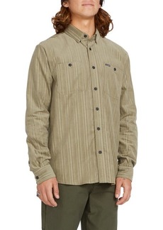 Volcom Fat Tony Classic Fit Corduroy Stripe Button-Up Shirt