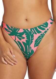 Volcom Juniors' Leaf Ur Life Cheeky Bikini Bottoms - Emerald Green