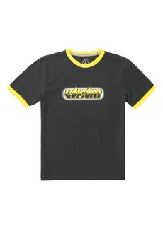 Volcom Kids' Crash Test Cotton Graphic Ringer T-Shirt