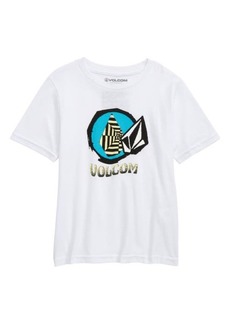 Volcom Kids' Inner Space Cotton Graphic Tee in White at Nordstrom
