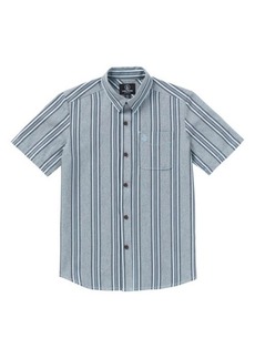 Volcom Kids' Newbar Stripe Short Sleeve Button-Up Shirt