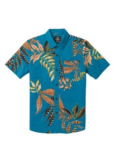 Volcom Kids' Paradiso Floral Short Sleeve Button-Up Shirt