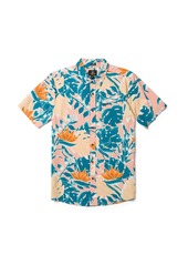 Volcom Men's Leaf Pit Floral Short Sleeve Shirt - Black