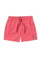 "Volcom Men's Lido Solid 16"" Trunk Shorts - Washed Ruby"