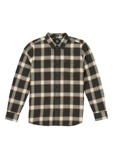 Volcom Modern Fit Caden Check Cotton Flannel Button-Up Shirt