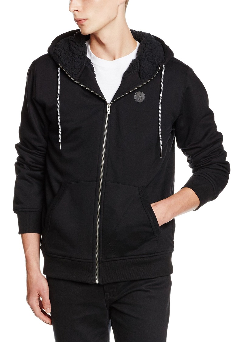 volcom single stone lined zip hoodie