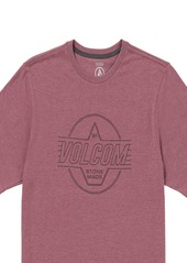 Volcom Men's Stone Liner Short Sleeve T-shirt - Oxblood Heather