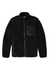 Volcom Muzzar Fuzzar Fleece Jacket in Black at Nordstrom