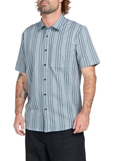 Volcom Newbar Stripe Short Sleeve Button-Up Shirt
