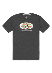 Volcom Ovaloid Graphic T-Shirt in Dark Black Heather at Nordstrom Rack