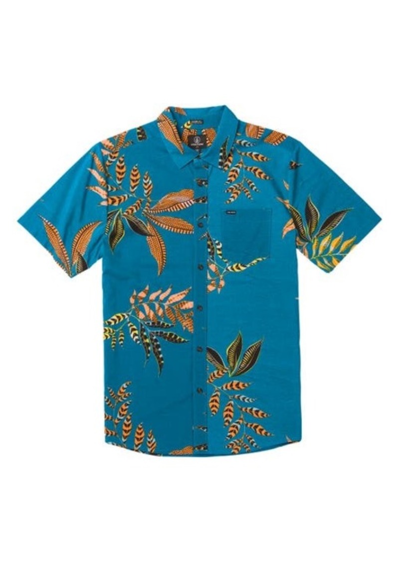 Volcom Paradiso Floral Short Sleeve Button-Up Shirt