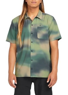 Volcom Ridgestone Perforated Short Sleeve Stretch Button-Up Shirt