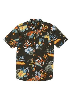 Volcom Sunriser Classic Fit Floral Short Sleeve Button-Up Shirt