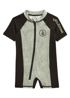 Volcom Zip One-Piece Rashguard Swimsuit
