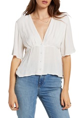 Volcom Coco Button Through Top in Star White at Nordstrom