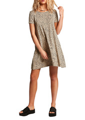Volcom High Wired Trapeze Dress in Animal Print at Nordstrom