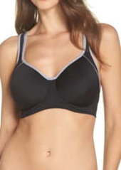 Wacoal America Inc. Wacoal Contour Underwire Sports Bra in Black/Lilac Gray at Nordstrom