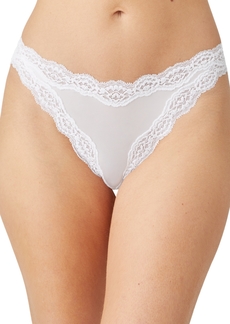 Wacoal America Inc. Wacoal Softly Styled High-Leg Lace-Trim Bikini Underwear 841301 - White