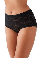 Wacoal America Inc. Wacoal Women's High Profile Floral Lace Briefs 875388 - Black