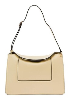Wandler 'Penelope' White Shoulder Bag with Logo print in Leather Woman