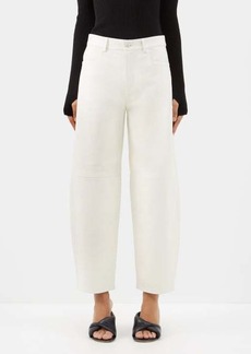 Wandler - Chamomile Barrel-leg Leather Trousers - Womens - White