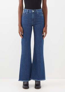 Wandler - Daisy Organic-cotton Blend Flared Jeans - Womens - Indigo