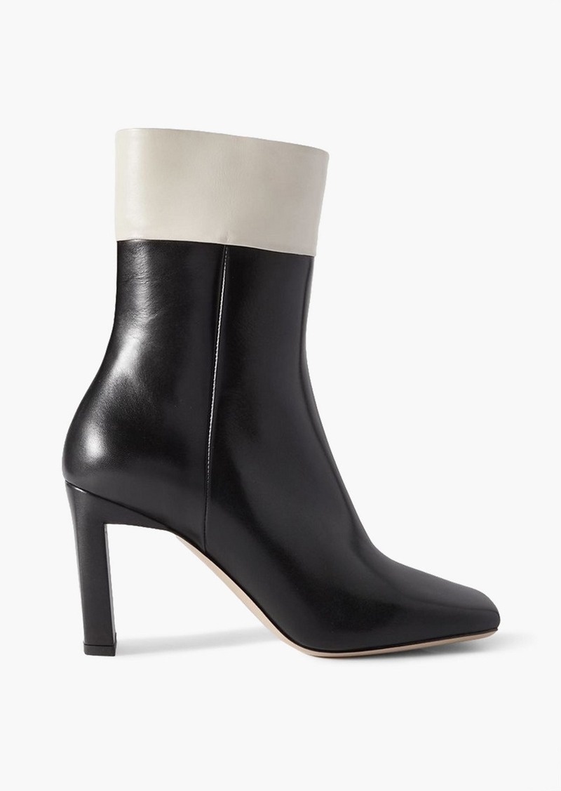 Wandler - Isa two-tone leather ankle boots - Black - EU 40